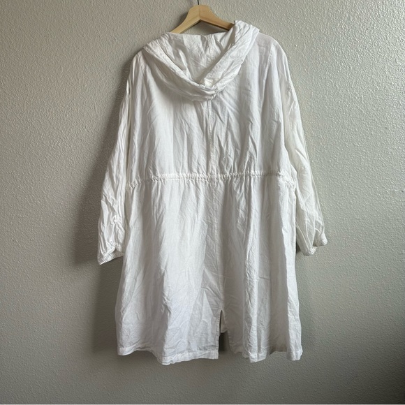 Urban Outfitters Emma Anorak Jacket White Oversized Linen Blend Medium-Large - Picture 10 of 11